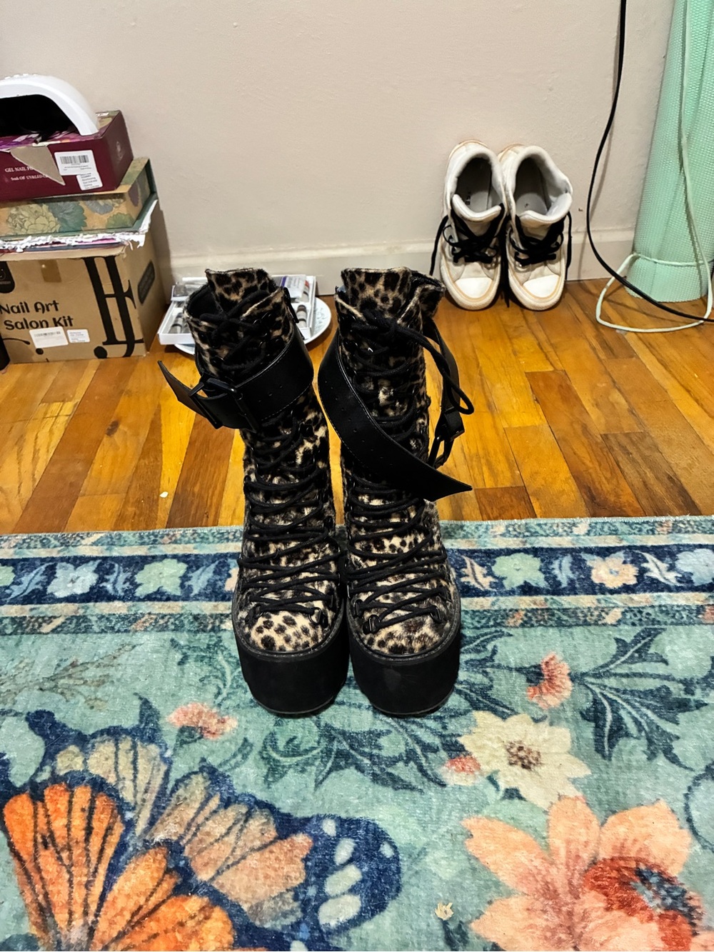 Dolls Kill Leopard Print Platform Boots – Size 6 – Like New - Picture 2 of 5